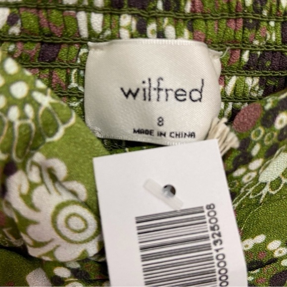 Artizia Wilfred City lights floral mini dress green white sweetheart neckline 8 - Picture 4 of 14